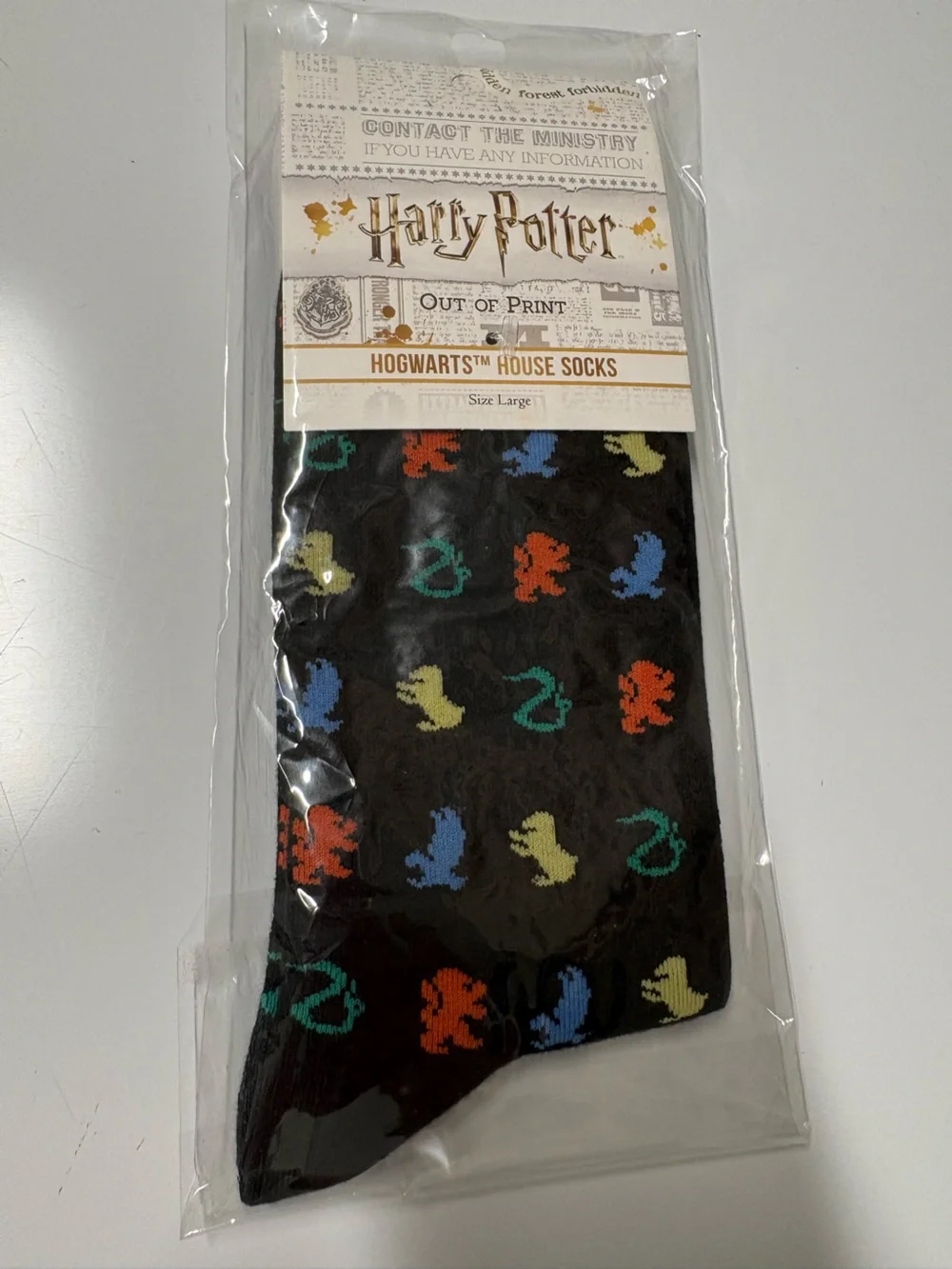 Out Of Print Harry Potter Hogwarts House Socks